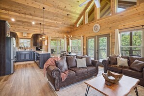 Cabin, 3 Bedrooms | Living area | Smart TV - Little Bear Lodge 3 Bedroom Cabin by RedAwning (Sevierville)