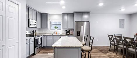 Microwave, oven, stovetop, dishwasher