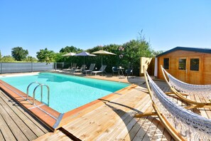 A heated pool