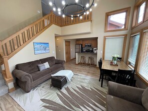 Living area - BEST LOCATION ON THE MOUNTAIN True Slope Side Ski In/Ski Out to Mountain Express (Boyne falls)