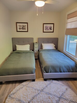 2 bedrooms, in-room safe, iron/ironing board, WiFi