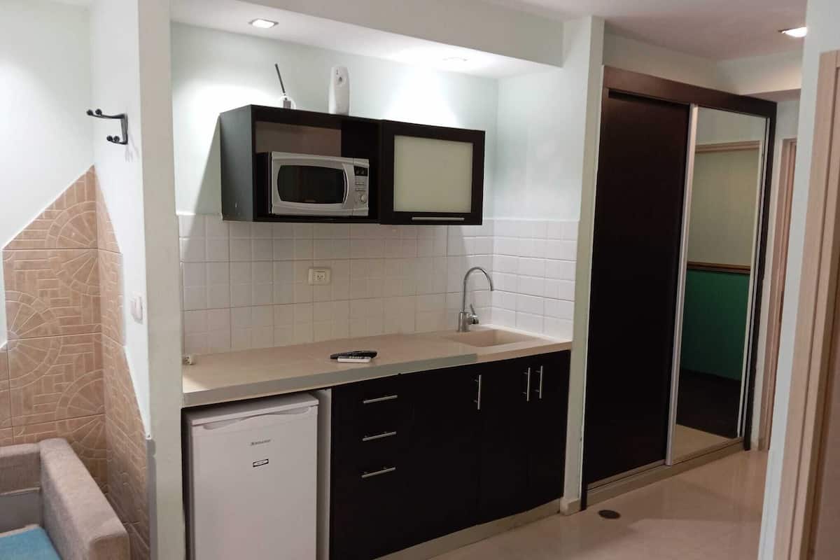 In-room safe, desk, laptop workspace, soundproofing