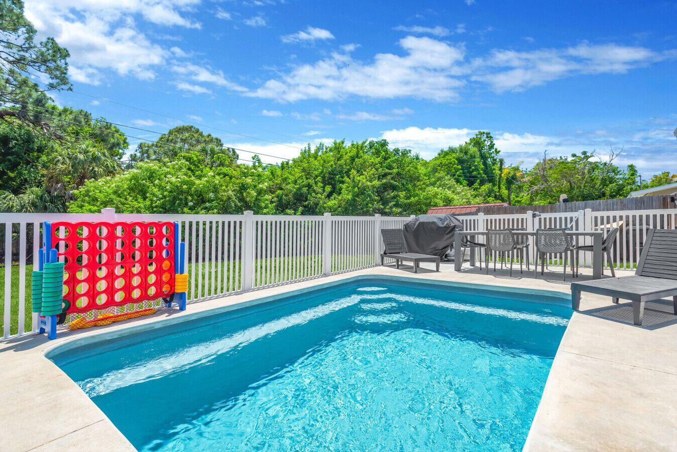 A heated pool