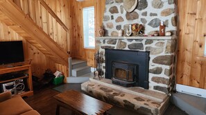 TV, peis, DVD-spiller og stereoanlegg