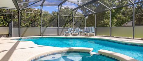 A heated pool
