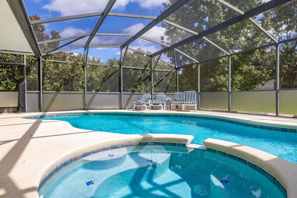 A heated pool