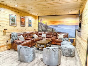 Smart TV, fireplace, table football, offices