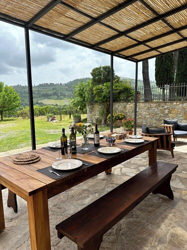 La Capanna - Radda in Chianti. Newly renovated 
stone farmhouse with pool & A/C