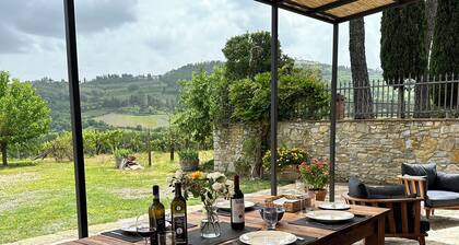 La Capanna - Radda in Chianti. Newly renovated
stone farmhouse with pool & A/C