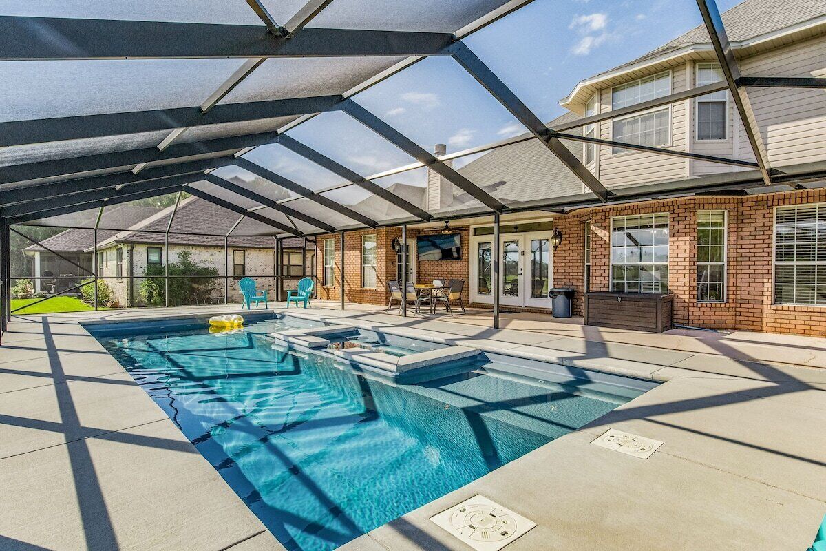 Piscine extérieure, piscine chauffée