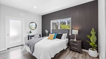 2 bedrooms, iron/ironing board, travel crib, WiFi