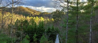 Ridgetop Retreat with Mountain View & Hot Tub! Unit 3 BrysonCity! GSMR!