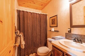 Hair dryer, towels, toilet paper -  Quiet hideaway w/ Hot Tub & fire pit! BrysonCity! Pet Friendly! GSMR NOC WIFI (Bryson City)
