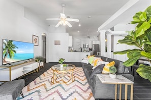 House, 4 Bedrooms, Private Pool | Living area - Slice Of Paradise Heated Pool 2 Kings Wd (Jacksonville Beach)