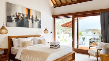 Vila, 2 kamar tidur | 2 kamar tidur, seprai katun Mesir, seprai premium, dan brankas