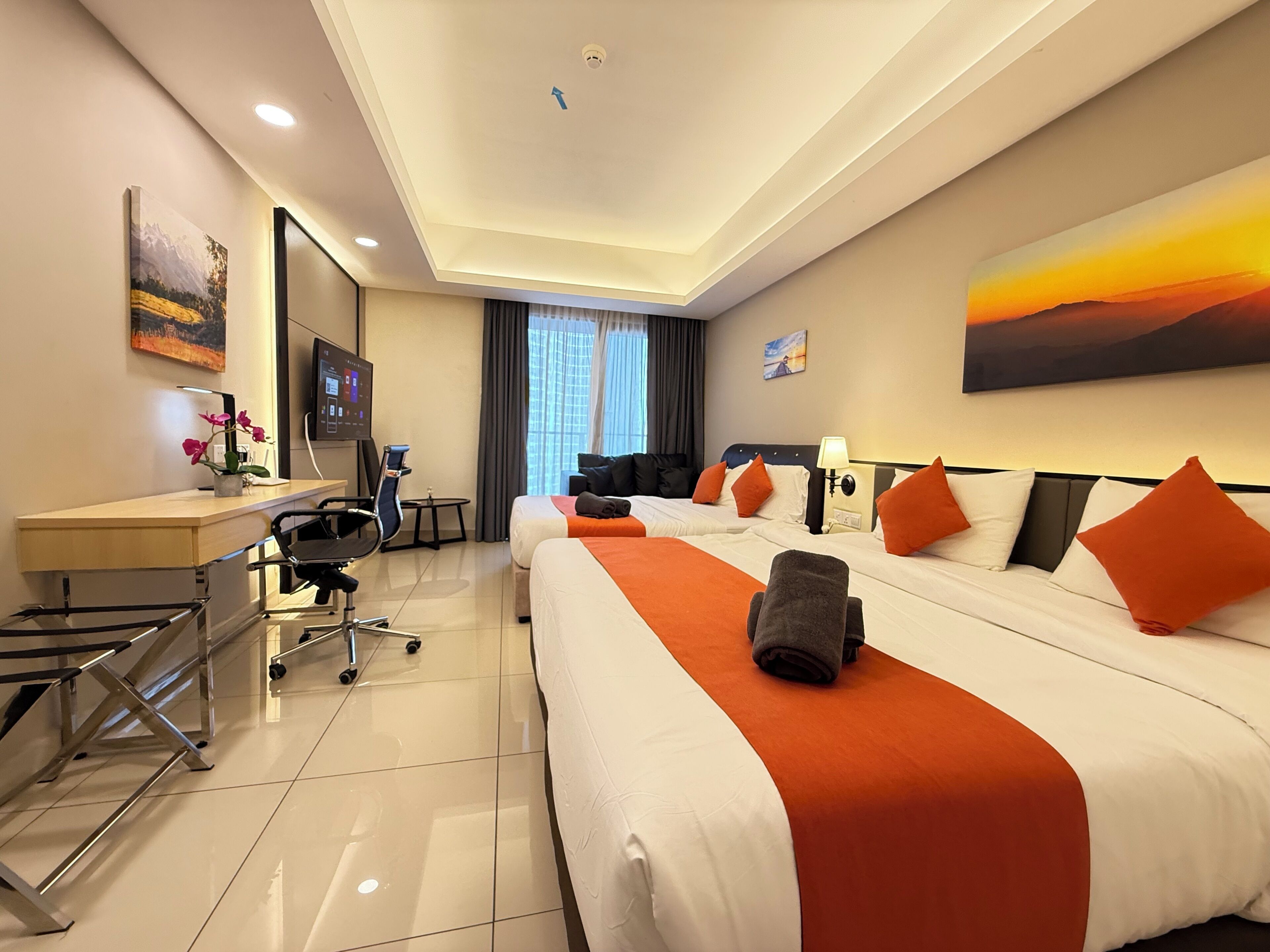 50-inch LED TV with cable channels, Netflix, streaming services