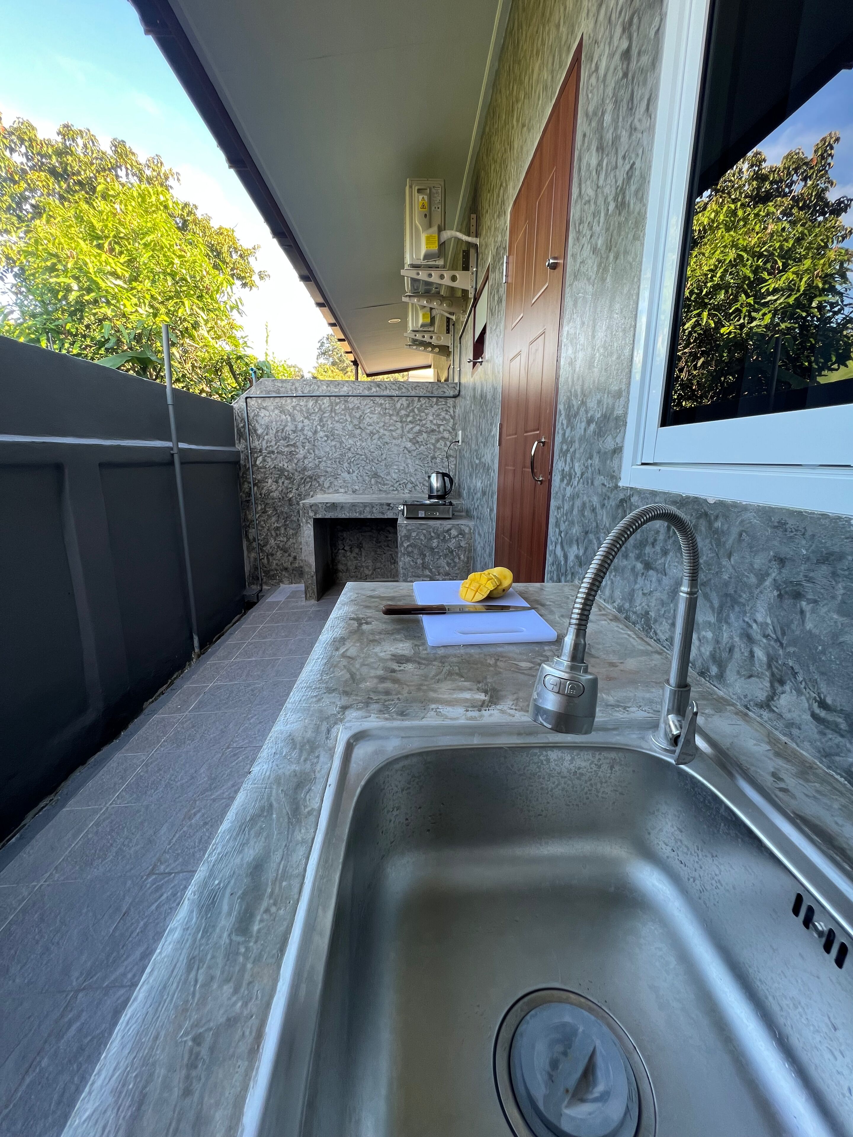 Comfort Apartment | Private kitchen | Full-size fridge, microwave, toaster, cookware/dishes/utensils