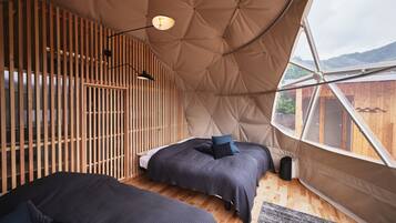 1 bedroom, down comforters, free minibar items, in-room safe