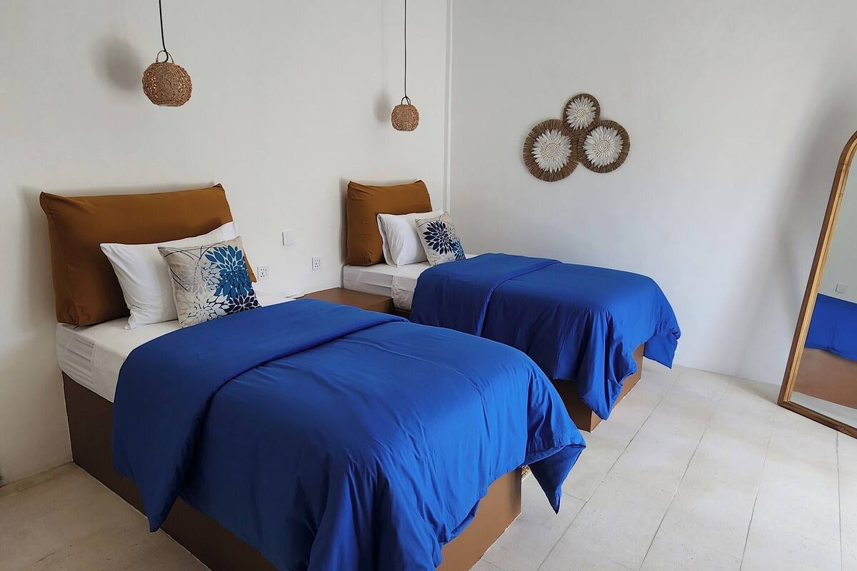 1 habitación y ropa de cama de alta calidad