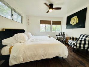 2 bedrooms, iron/ironing board, WiFi, bed sheets