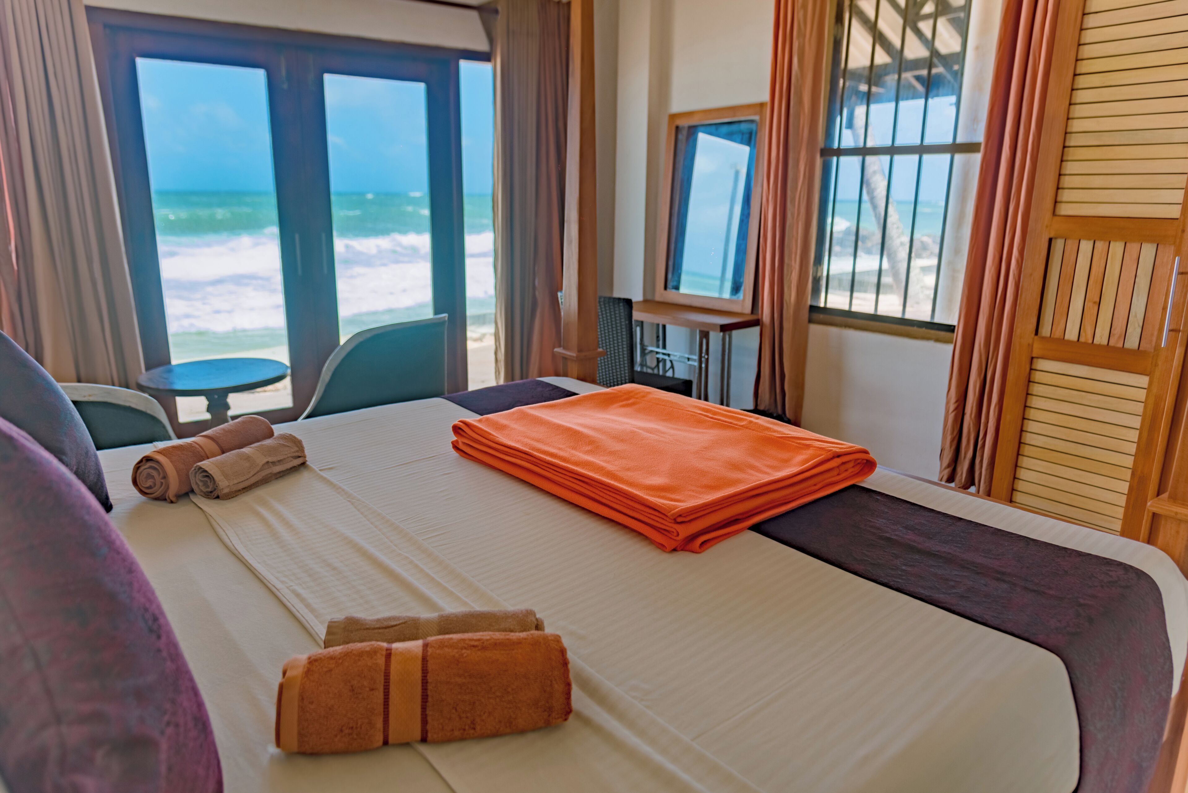 Ocean Front Standard Room - 105 | Memory foam beds, blackout drapes, iron/ironing board, free WiFi