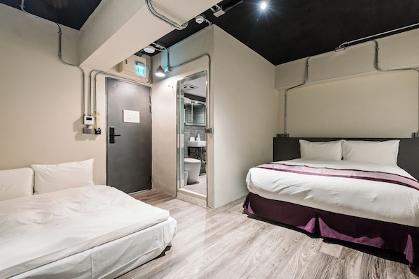 Standard Quad Room | Desk, blackout drapes, free WiFi, bed sheets