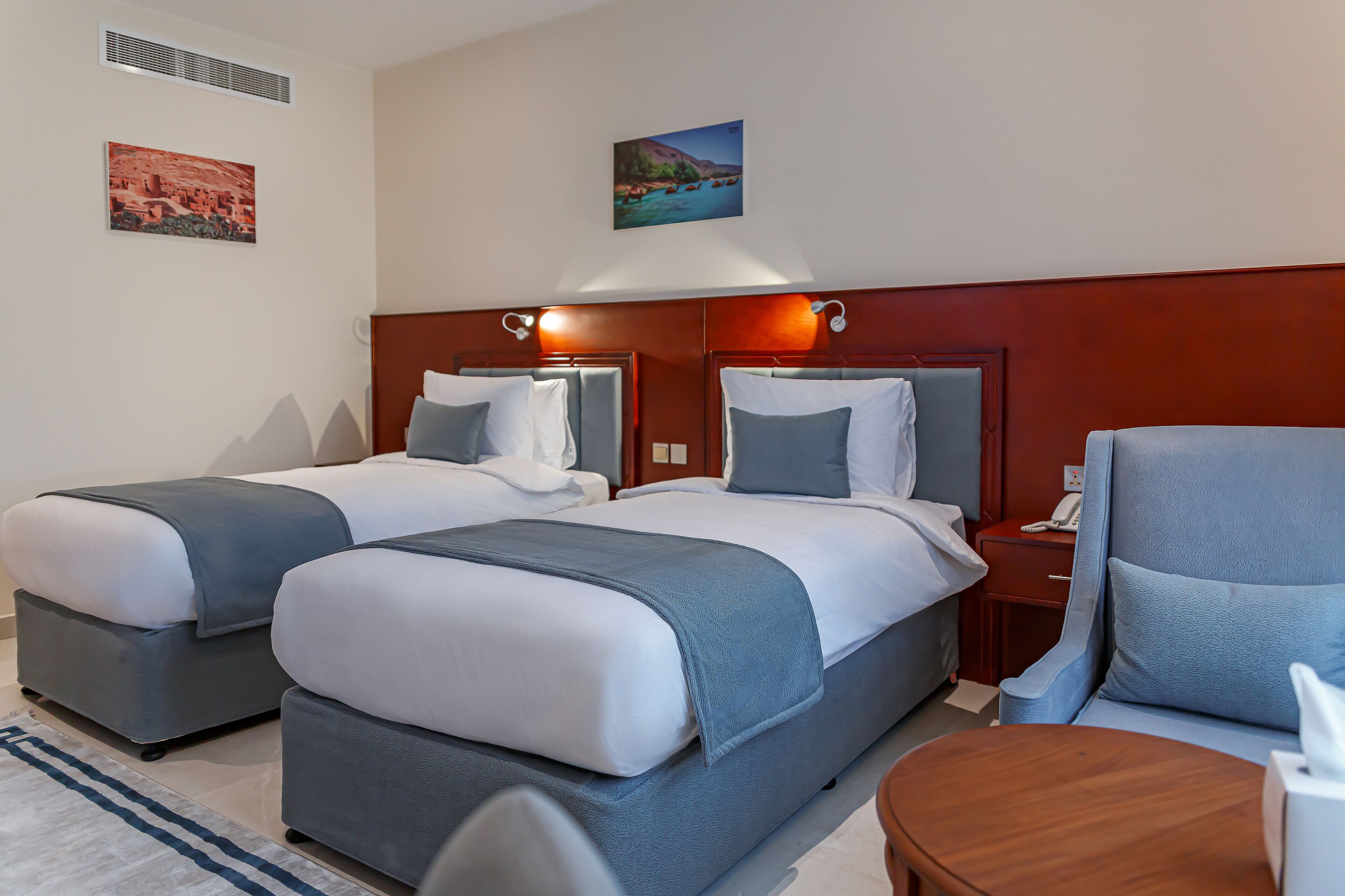 superior double or twin room | hypo-allergenic bedding, down duvets, in-room safe, desk