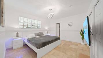 5 bedrooms, iron/ironing board, travel crib, WiFi