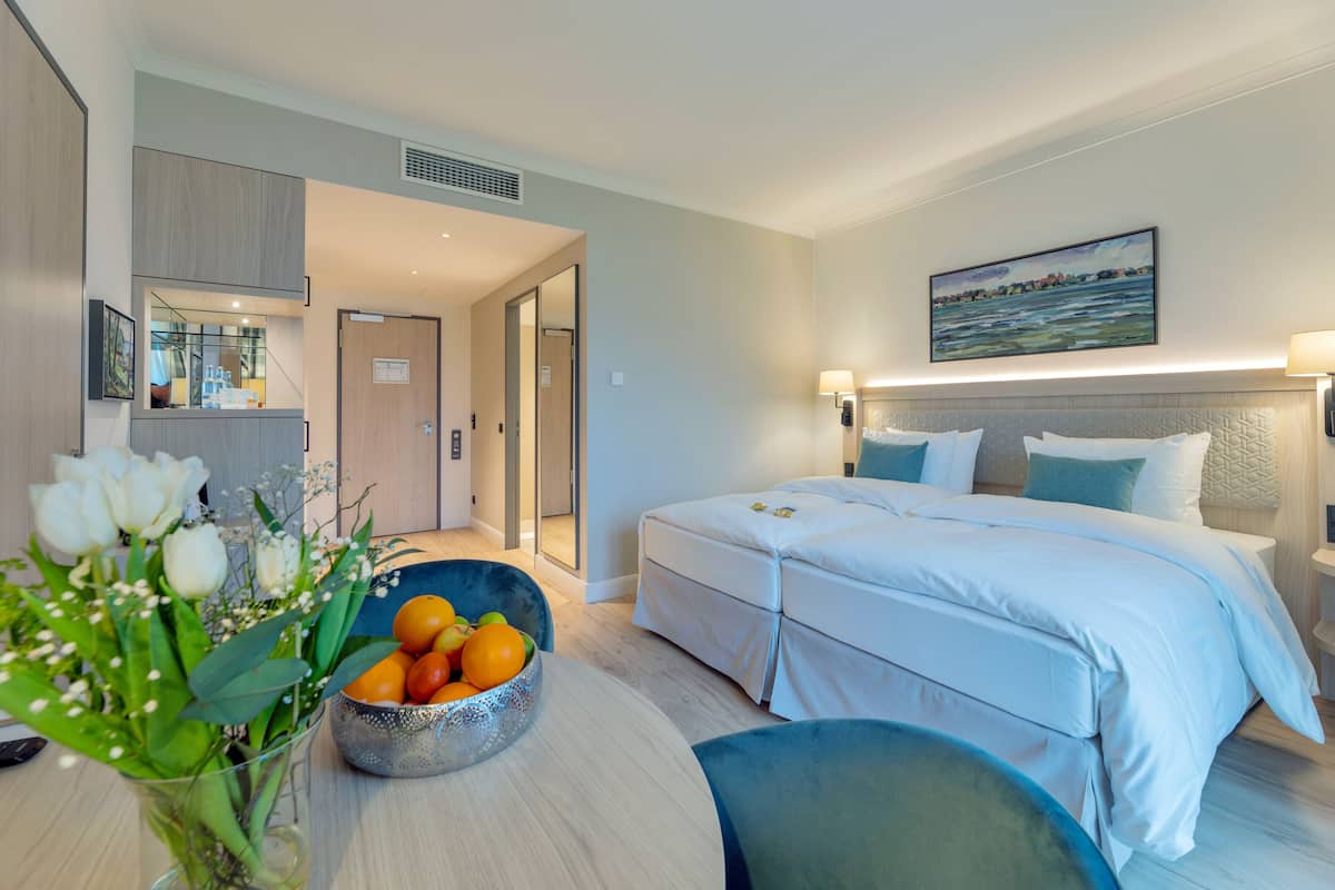 1 camera, biancheria da letto ipoallergenica, una cassaforte in camera