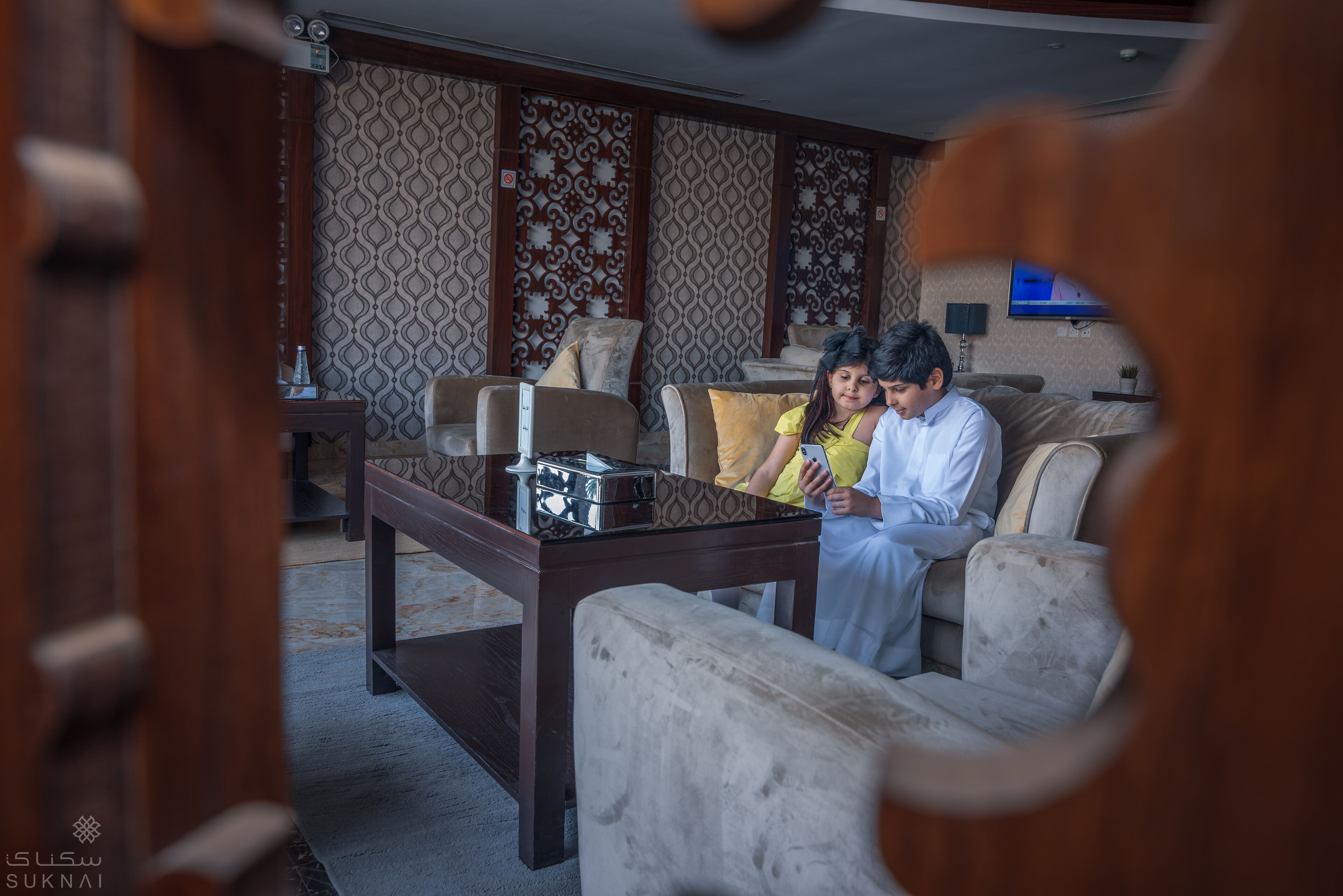 Sittområde i lobbyn