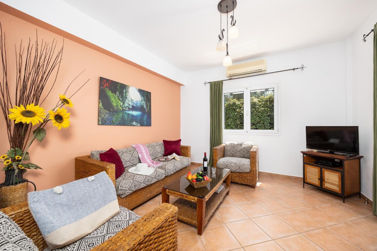 TV, fireplace, DVD player