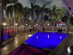 Outdoor pool, a heated pool