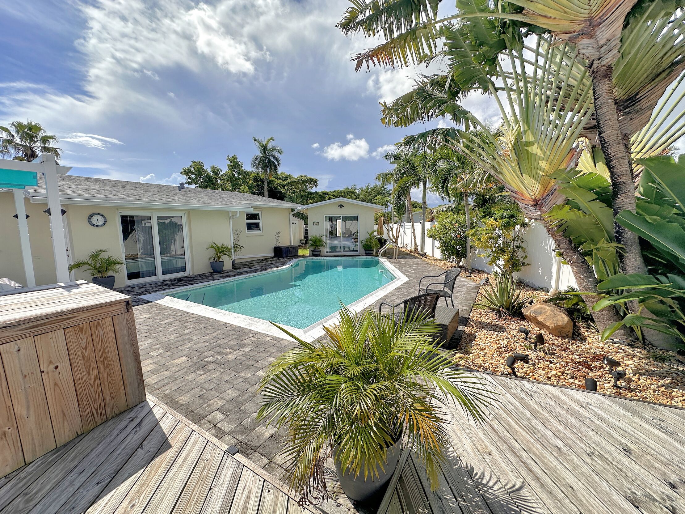 Outdoor pool, a heated pool