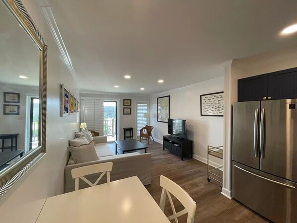 Smart TV, DVD player, books