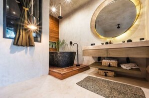 Bathroom - King Duplex Suite + Floating Balcony WashDry (Tulum City Centre)
