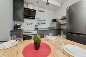 Apartment, 1 Bedroom, Balcony | Private kitchen | Microwave, stovetop, coffee/tea maker, electric kettle - Drzewieckiego Apartments by Renters (Wroclaw)
