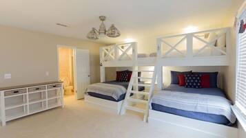 4 bedrooms, internet, bed sheets