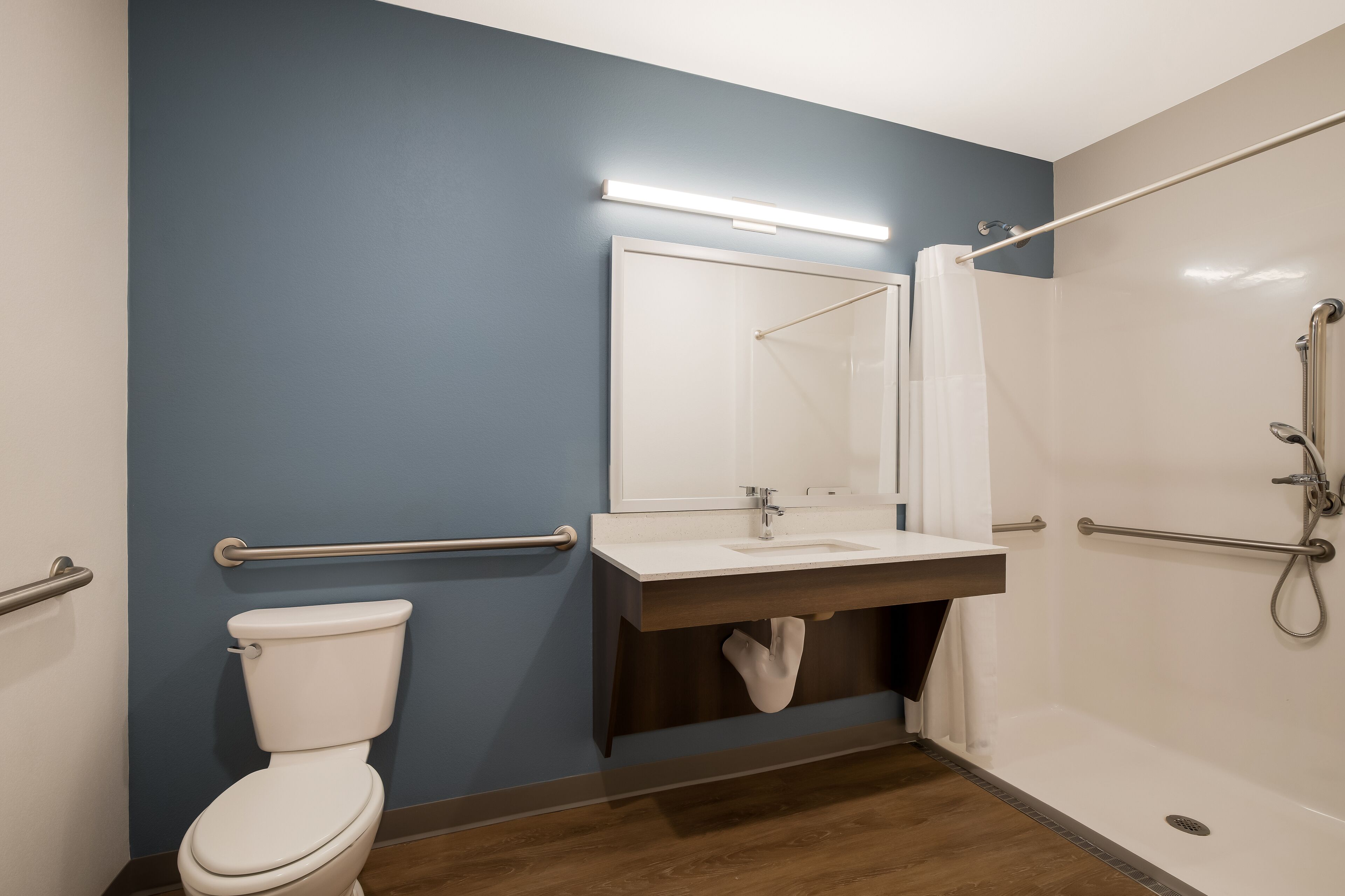 Combined shower/tub, hair dryer (on request), towels, soap