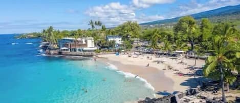 Sun loungers, beach towels
