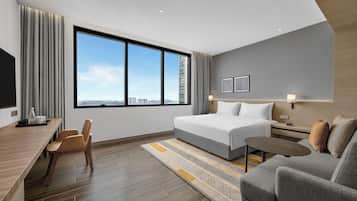 Hypo-allergenic bedding available, minibar, in-room safe, desk