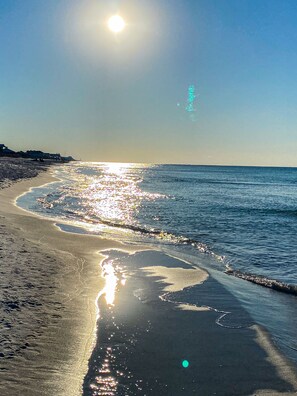 Enjoy a serene beach experience with calm waters and a tranquil atmosphere.