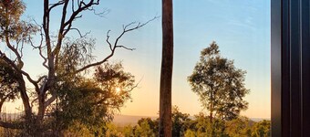 Golden Hour Views: Sunset Cabin with Outdoor Bath