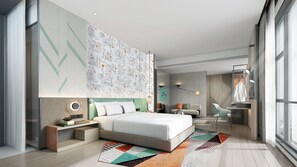 Premium bedding, down duvets, in-room safe, desk