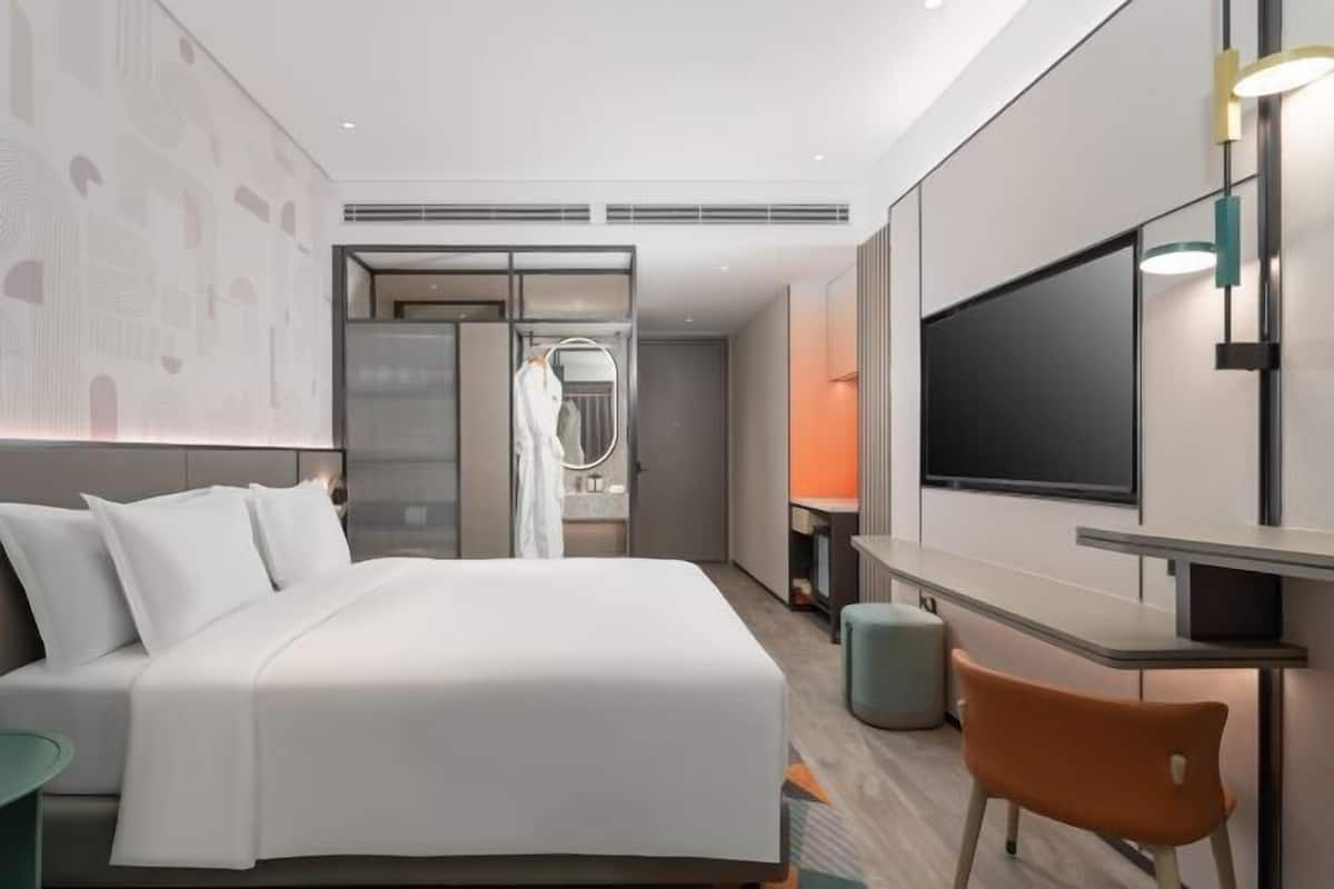 1 slaapkamer, luxe beddengoed, donzen dekbedden, een kluis op de kamer