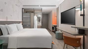 Premium bedding, down duvets, in-room safe, desk