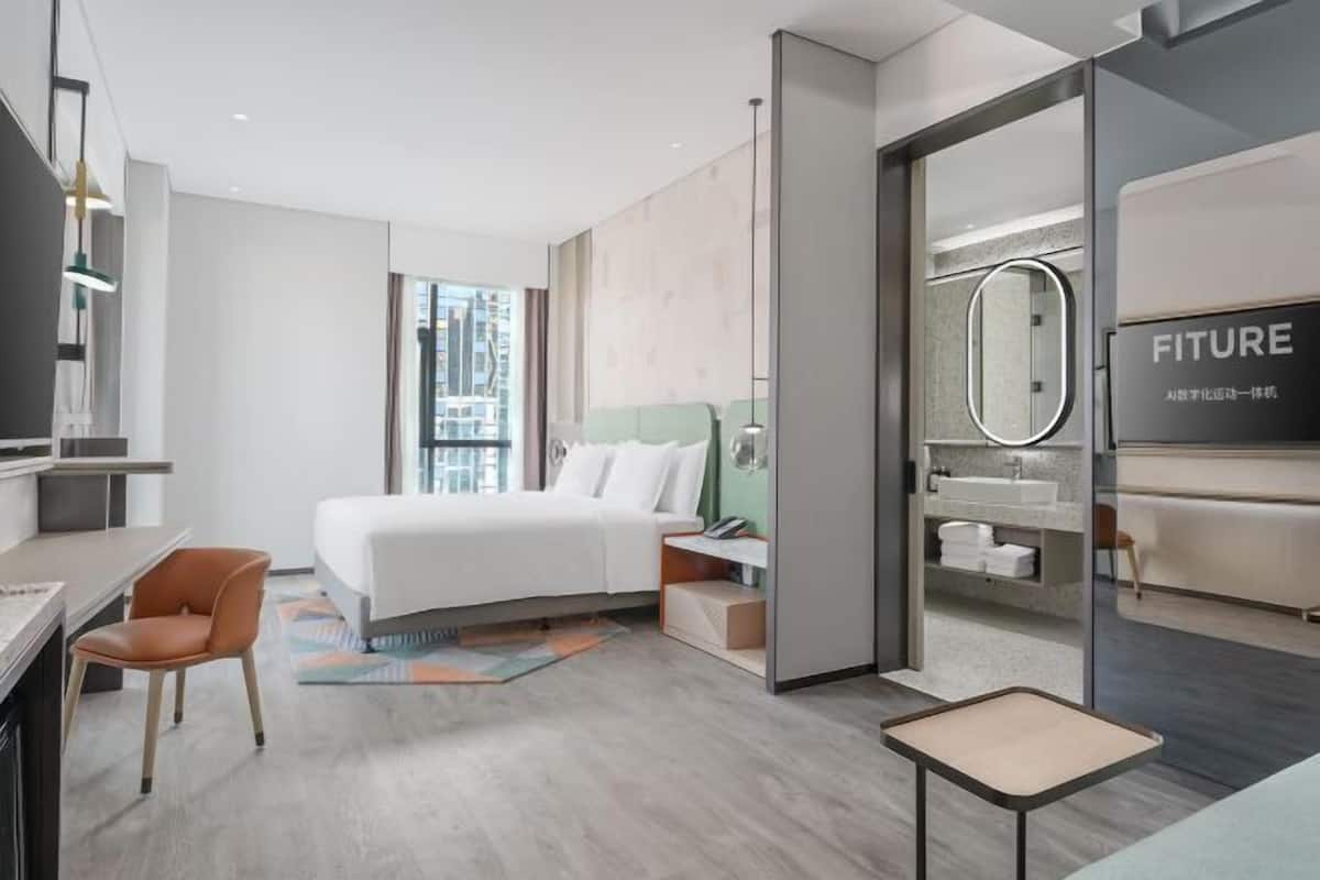 1 slaapkamer, luxe beddengoed, donzen dekbedden, een kluis op de kamer
