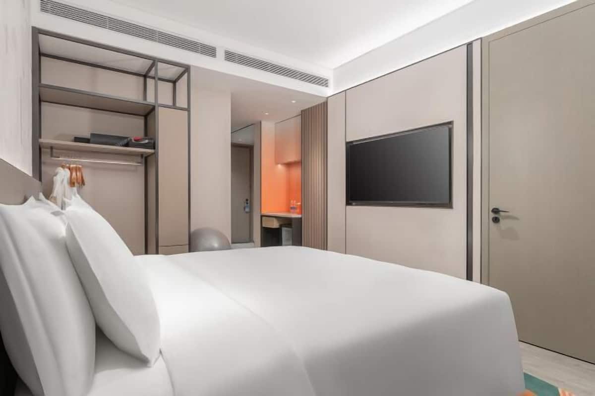 1 slaapkamer, luxe beddengoed, donzen dekbedden, een kluis op de kamer
