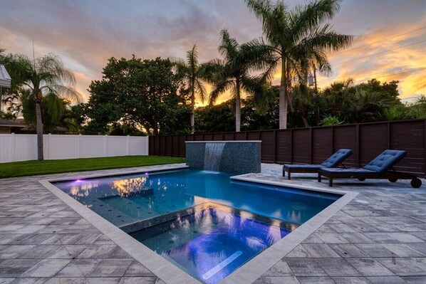 A heated pool