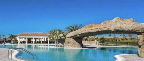 A heated pool