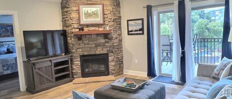 TV connectée, cheminée